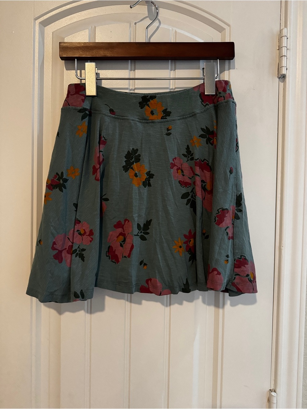 Toad & Co skort Floral A-Line Mini Sage Green floral size small